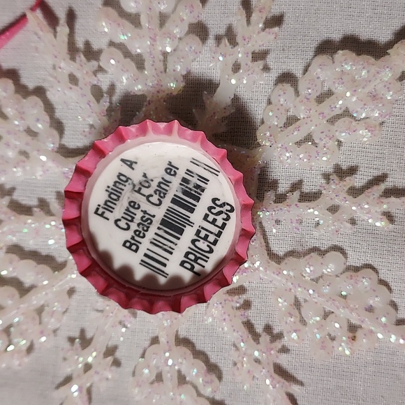 Hello Kitty Relay For Life Breast Cancer Leukemia Snowflake Ornaments Decorative - Picture 4 of 6